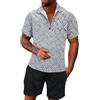 HEONSATI Completo Uomo Estivo Maglietta Bermuda Completi Casual Leggeri Estivi Completo Palestra Sportivo Camicia Maniche Corte E Pantaloni Tuta Due Pezzi Slim Fit Completino Da Casa Cotone Training Curvy