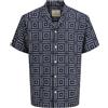 JACK & JONES Maglietta da Uomo Jprblulincoln Print S/S SMU, Blu Notte, M