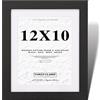 Fabian Clarke London®, Cornice moderna portafoto in legno nero, in formato 30,5 x 25 cm con passepartout bianco in formato 25 x 20 cm, da appendere in verticale o in orizzontale