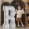 Mixifox 90cm Bianco Lettere Luminose,Decorazioni Compleanno Lettere Luminosi Giganti Compleanno,Lettere Grandi con LED,Decorazioni Festa Nozze Anniversario,Addobbi Compleanno,Lettera Luminosa,Lettera R