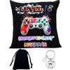 Fortivae 18° compleanno, regalo per il 18° compleanno, 45 x 45 cm, cuscino decorativo da gioco, regalo ispiratore per 18 anni, ragazze, ragazzi, età adulta, regalo con portachiavi