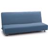 FAVERTI® Copridivano elasticizzato per divano letto a tre posti, modello Reale, celeste, copridivano per letto universale, protezione di qualità, in tessuto jacquard, in cotone