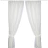 HOME WOHNIDEEN Tenda NISHAY, effetto lino, 160 x 75 cm, colore: bianco, dimensioni: 160 x 75 cm, numero: 1 x