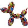 Casablanca modernes Design Casablanca - Statuetta decorativa a forma di animale, con palloncino e statua di cane, arte moderna e decorazione in resina, design street art, altezza 25 cm