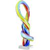 GILDE Vetro Art Scultura Loop - Multicolore - Altezza 34 cm - Vetro - Forma Fiocco - Figura decorativa - Decorazione