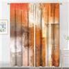 MESHELLY Tende astratte arancioni bruciate, 106 x 160 cm (larghezza x altezza), con tasca per asta, rustica, ruggine, marrone, pittura artistica, moderno, contemporaneo, acquerello, grigio freddo,
