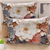 PETTI Artigiani Italiani - Coppia di Federe Cuscino Letto 50x80 cm, Federa in Microfibra Anallergica, Set Due Fodere Copricuscino Matrimoniale Fantasia Floreale 05 1, 100% Made in Italy