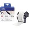 Brother DKN55224 Rotolo di carta non adesiva a lunghezza continua, Nero/Bianco, da 54 mm x 30,48 metri