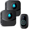 Campanello Wireless 2 Trasmettitori E 2 Ricevitori - Portata 400m, Impermeabile IP55, Con Modalità Silenziosa - Foto 6