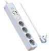 BOCHLION Ciabatta Multipresa con 6 USB,BOCHLION 4 Presa Multipla Salvaspazio con Interruttori Indipendenti, Ciabatta Elettrica Multipresa con Protezione Sovratensione Cavo 2m-Bianco
