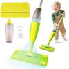 EURYUNG Mocio Giocattolo per Bambini con Spruzzo - Set Pulizia Bambini Montessori con 2 Panni Lavabili e Supporto | Kids Spray Mop, Scopa Bambini Gioco, Gioco Educativo Montessori 3+ Anni