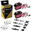 owootecc Servomotore 25KG Servo digitale impermeabile ad alta coppia e ingranaggi metallici per RC Traxxas HSP Barca elicottero Barca dell'automobile aereo (angolo di controllo 270 °)