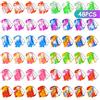 Ainiv 48PC Mini Pop Push It Fidget Toy Portachiavi,Colorato Silicone Spremere Pop Bubble Giocattoli Sensoriali Bulk,Poppet Bubble Giocattoli Antistress per Autismo Sollievo dallo Stress,Bambini Adulti