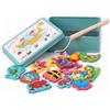 LHKJ Magnetico Gioco di Pesca,Gioco di Pesca in Legno per bambini,15 Pesci Diversi e 1 bastone magnetico