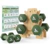 PhysKcal 2 x 1 kg, 2 x 3 kg, 2 x 5 kg, 2 x 5 kg, set di pesi con supporto in acciaio, pesi per le mani con scaffale, allenamento della forza e fitness