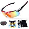 Riloer X7 - Occhiali da sole sportivi polarizzati militari tattici con 4 lenti intercambiabili, occhiali protettivi per uomini e donne in corsa, ciclismo, sci, pesca