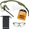 HTS HUNTERSKY S53 Occhiali di sicurezza anti-appannamento per tiro tattico, protezione balistica per la caccia, softair, equitazione, pickleball, laboratorio, chimica