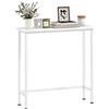 HOMCOM Tavolo Console Tavolino con piedini regolabili, cinghie anti-ribaltamento 75 x 24 x 76 cm per Piccoli Spazi Bianco | Aosom Italy