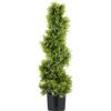 HOMCOM Albero Artificiale a Spirale 90cm Pianta Finta in Plastica, Pianta Artificiale in Vaso, Decorazione Moderna | Aosom Italy