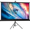 HOMCOM Telo Proiettore Pieghevole da 84" Formato 16:9 con Treppiede Regolabile, 200x8x118 cm, Nero | Aosom Italy