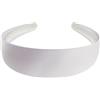 Glamour Girlz Cerchietto largo piatto molto forte, 4 cm, semplice, in raso, per modisteria, fai da te, modisteria, accessorio per capelli lungo e spesso, accessorio per capelli, fascia per capelli da donna, lilla