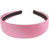 Glamour Girlz Cerchietto largo piatto molto forte, 4 cm, semplice, in raso, per modisteria, fai da te, modisteria, accessorio per capelli lungo e spesso, accessorio per capelli da donna (rosa acceso)