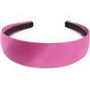 Glamour Girlz Cerchietto largo piatto molto forte, 4 cm, semplice, in raso, per modisteria, fai da te, modisteria, accessorio per capelli lungo e spesso, fascia per capelli da donna (magenta)