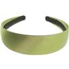 Glamour Girlz Cerchietto largo piatto molto forte, 4 cm, semplice, in raso, per modisteria, fai da te, modisteria, accessorio per capelli lungo e spesso, accessorio per capelli da donna (verde oliva)