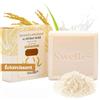 SWELLE Sapone al latte di riso schiarente - Anti-Aging Viso & Corpo | Sapone artigianale biologico senza solfato al latte di riso. Unifica la carnagione, riduce le macchie, idrata viso e corpo