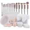 LHLXZQ Set di pennelli per il trucco, Set di pennelli avanzato per il contorno del viso, fondotinta, sopracciglia, fard, correttore, Set di strumenti per il trucco#3