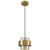 PZAOJAU Lampadario industriale in vetro per isola della cucina, oro spazzolato, metà secolo, moderno, illuminazione a sospensione, ambra, grigio fumo, lampadario vintage per camera da letto, tavolo da