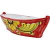 Sicilia Bedda - BARCA IN CERAMICA SICILIANA - Prodotto Artigianale dipinto a Mano - Lunghezza 19 Cm (Maioliche Rosse)