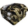 Alfionapoli Trapunta Piumone Invernale Matrimoniale fantasia Medusa Misura 260x270 (Oro-Argento) (Oro)