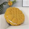 GYWZTJ Cuscino Decorativo, Cuscini per Divano a Forma di Biscotto Simulato, Cuscini Arredo Letto di Peluche di Lana, per Soggiorno Camera Balcone Esterno (Curcuma, 36 × 36 cm)