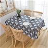 Anevous Tovaglia lavabile, impermeabile, 70 x 70 cm, facile da pulire, in plastica, elegante tovaglia cerata, per sala da pranzo, soggiorno, balcone, giardino, bianco e nero