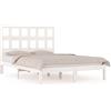 vidaXL Giroletto Senza Materasso Bianco 140x200 cm Legno Massello Pino