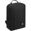 RONCATO BE-DRY Zaino Porta PC 15.6 Impermeabile - 40x30x13 cm - Zaino in Tessuto Waterproof con Finitura Gommata - Design Business & Urban - Nero