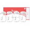 Hararum Bottiglie in Vetro per Latte Materno 4x 160ml | Senza BPA | a prova di perdite | lavabili in lavastoviglie, adatte al congelatore e al microonde | Bianco