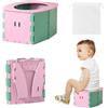 oubasang Vasino pieghevole per bambini, sedile WC per bambini, vasino da viaggio per neonati, vasino da viaggio portatile, vasino per l'addestramento dei bambini, adatto sia per maschietti che per femminucce