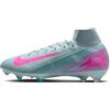 NIKE Mercurial Superfly 10 Elite High-Top-fußballschuh für Normalen Rasen, Scarpa da Calcio Alta Uomo, Ocean Cube Pink Blast, 45 EU