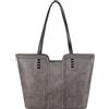 Montana West Tote Bag per le donne Top Handle Satchel Borsa Oversize Spalla Borsa Hobo Borse, Grigio polvere.