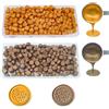 ANBOSE Perline di ceralacca, ANBOSE 200 PCS oro e 200 PCS marrone per sigillare perline di ceralacca, Perline di tenuta