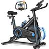 CHAOKE Cyclette da Casa con App, Cyclette Professionale Magnetica con Schermo LCD, Ultra Silenziosa 5dB, Sedili Comodi e Traspiranti, Aerobico Domestico, Supporto fino a 160KG Cyclette Per Casa