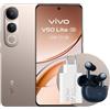 vivo V50Lite 5G,confezione con TWS3e e caricabatterie da 90W,batteria BlueVolt 6500mAh, AI Cameraphone con sensore Sony IMX882 50MP, Aura Light, 8+8GB RAM,256GB ROM,display P-OLED da120Hz,IP65, NFC