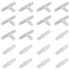 HALJIA 20Pcs 4 mm in plastica Trasparente Acquario T & i Tipo valvola Aria Air Tubi connettori
