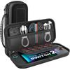 ＲＵＥＩＵＲＩ Carry Case for Nintendo Switch 2 Hard Case, Shockproof EVA Leather Carrying Case with Game Card Slots & Screen Protector Waterproof Travel Pouch for Switch Console (EVA Shell)