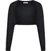 GRACE KARIN Donna Cardigan Traforato Manica Lunga Aperto Davanti Lunghezza Corta Maglia