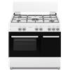 SCHAUB LORENZ Cucina Elettrica SS590EW 5 Fuochi a Gas Forno Elettrico Classe A Dimensioni 90 x 60 cm Colore Bianco