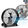 Wintem - Ventilatore Industriale da Terra XXL 60cm 240W con 3 Pale in Metallo, 3 Velocità Regolabili, Inclinazione Orientabile, Struttura Robusta in Metallo con Ruote, Ideale per Officine e Magazzini