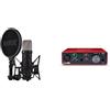 RØDE NT1 5th Gen Black Microfono a condensatore da studio a diaframma largo di quinta generazione & Focusrite Scarlett Solo (terza generazione), interfaccia audio USB